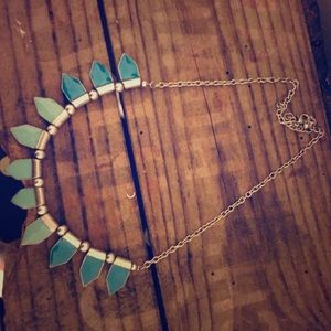 Aztec Blue Statement Necklace